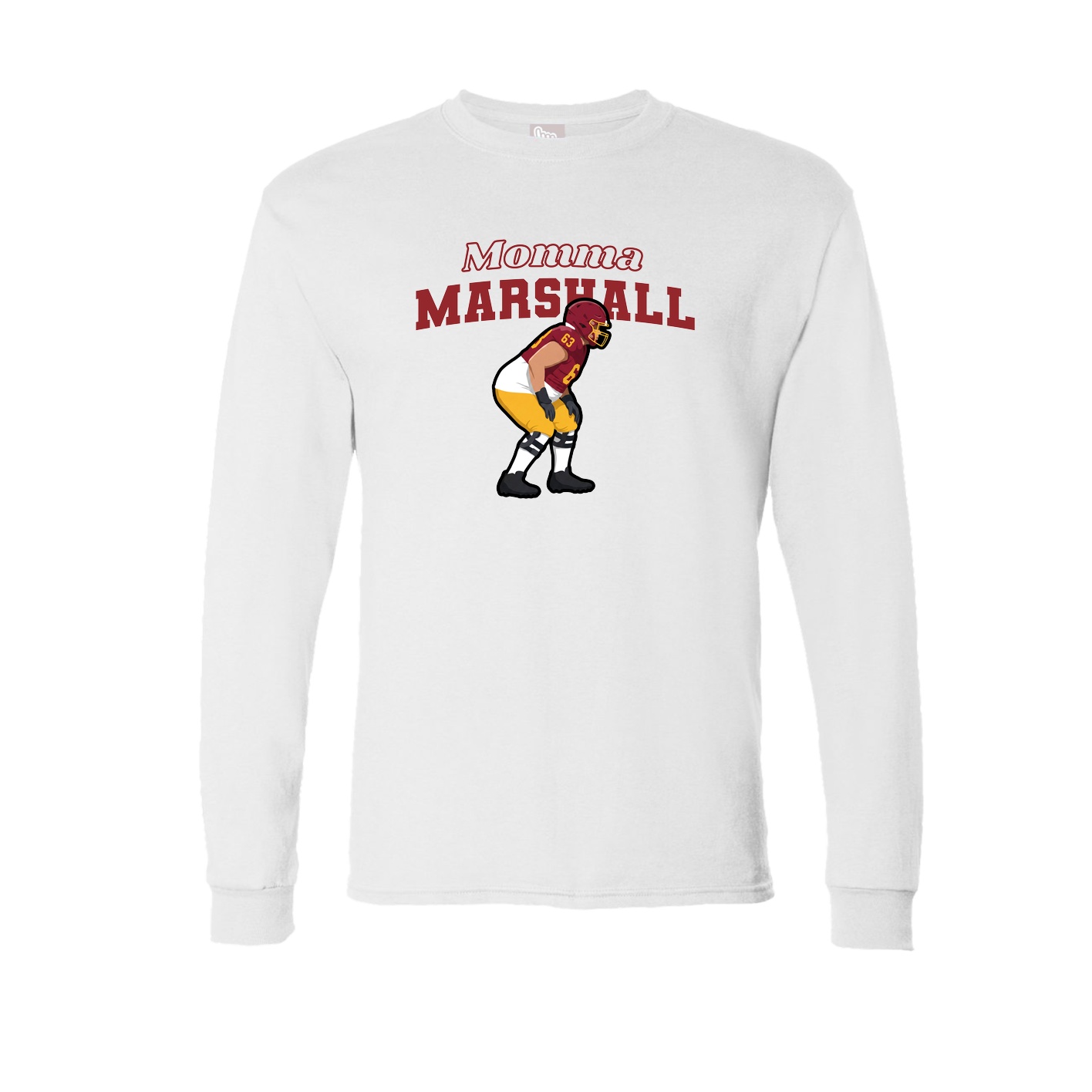 Long Sleeve Tee — Mothers Day Block in White