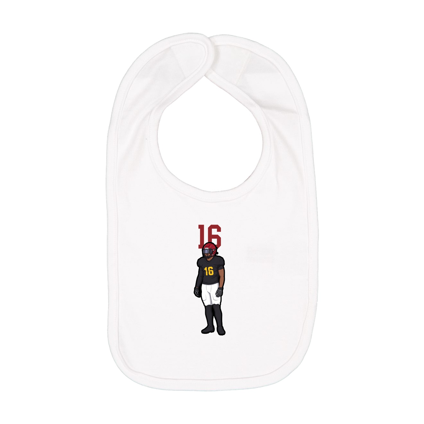 Infant Bib — Number Top in White
