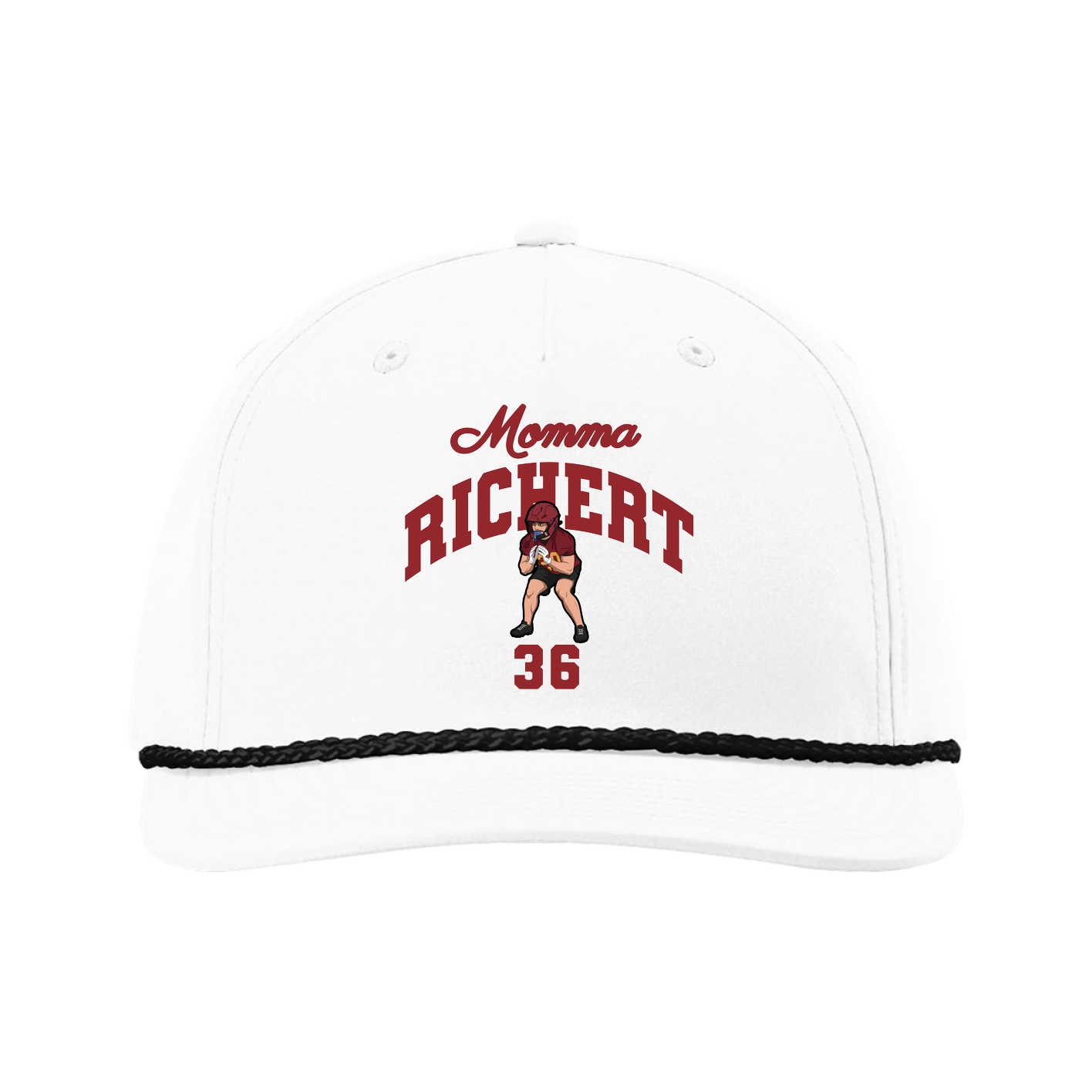 Five-Panel Classic Rope Cap — Mothers Day Arch in White