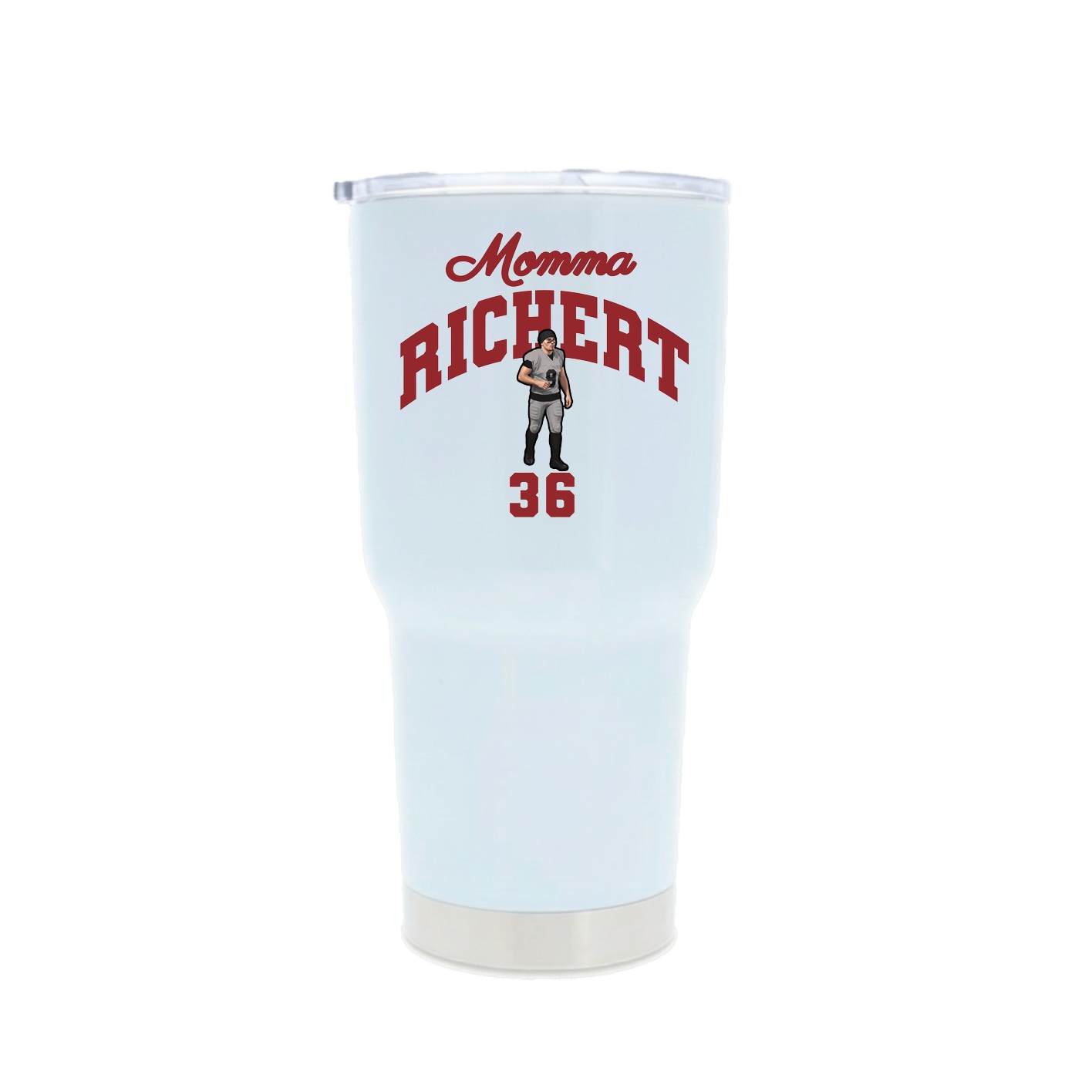 30oz Stainless Steel Tumbler — Mothers Day Arch in White