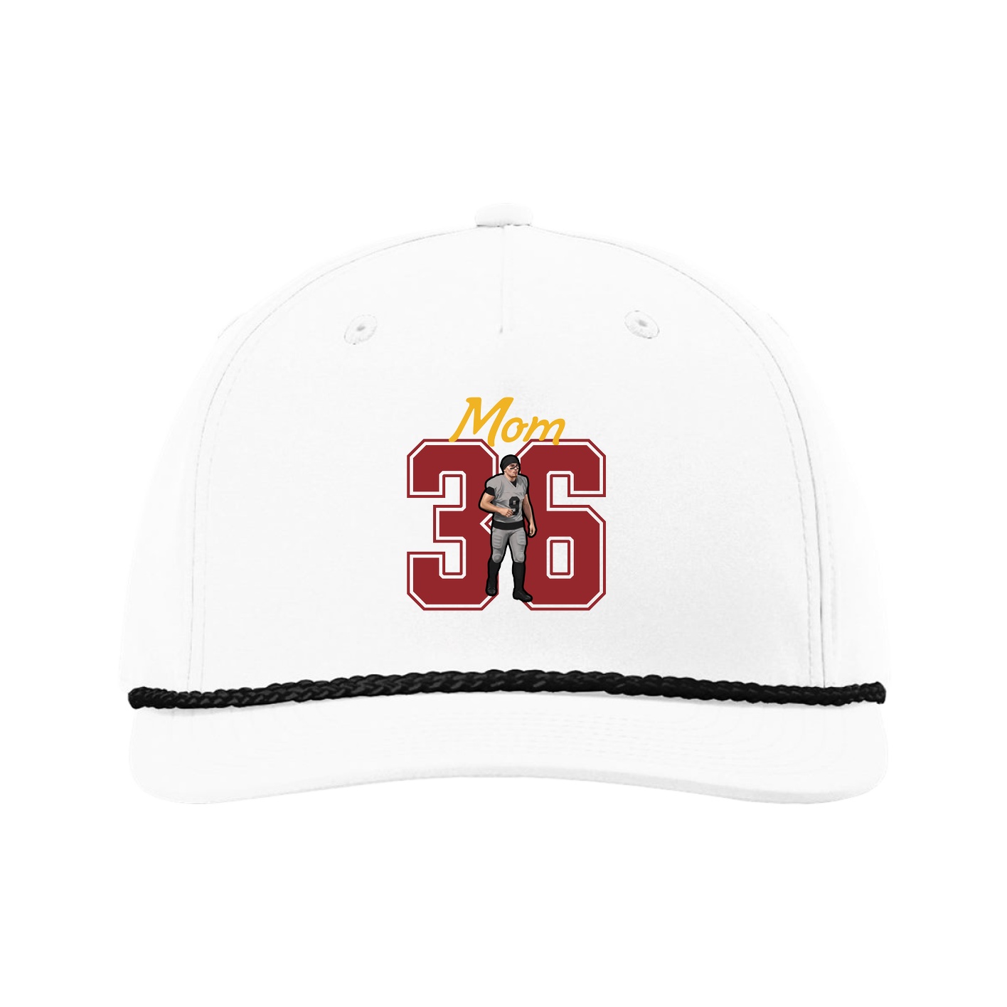 Five-Panel Classic Rope Cap — Mothers Day Shirsey in White