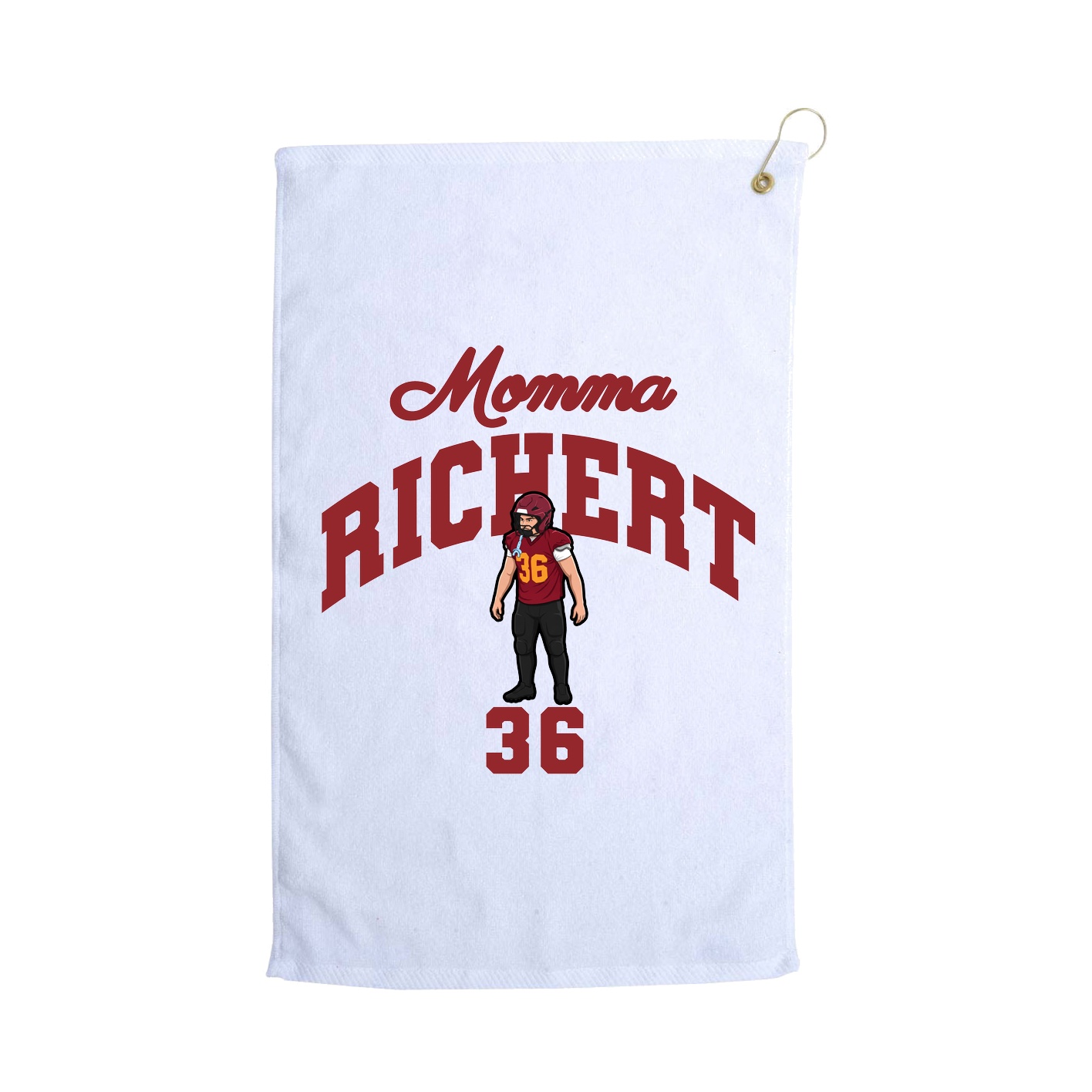 Golf Towel — Mothers Day Arch in White