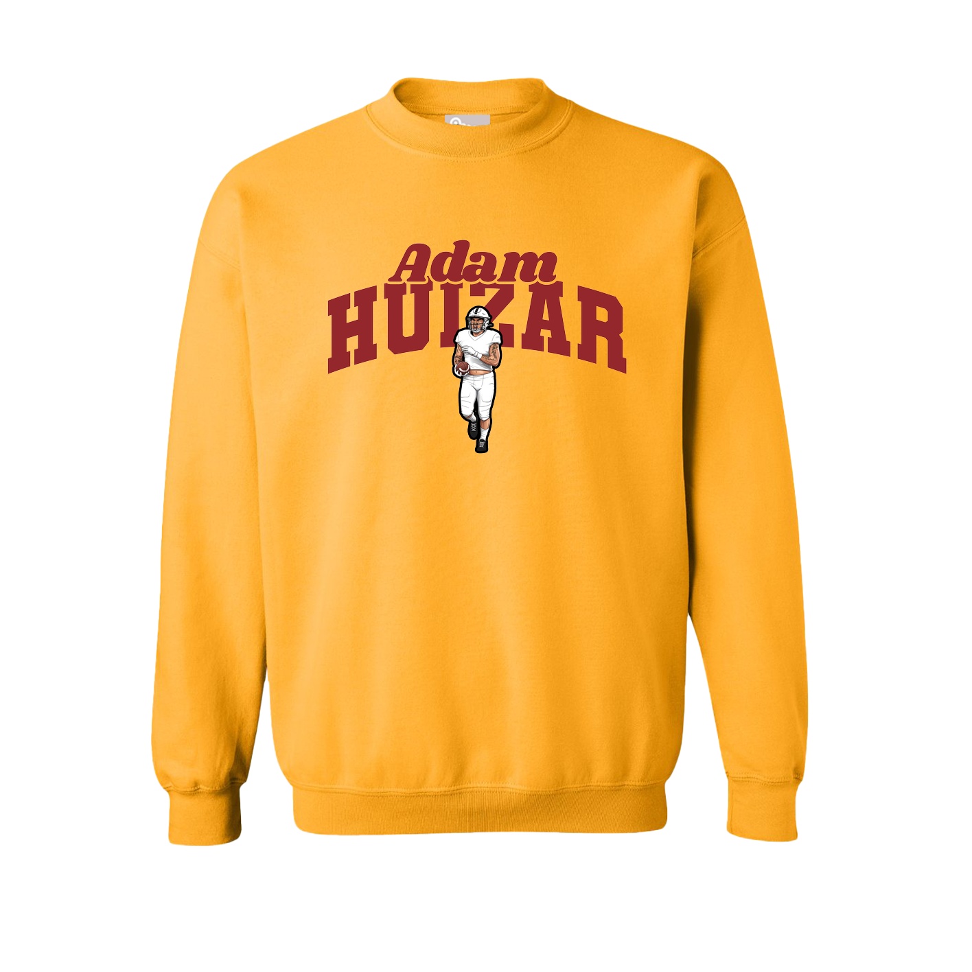 Fleece Crew — Signature Arch in Gold