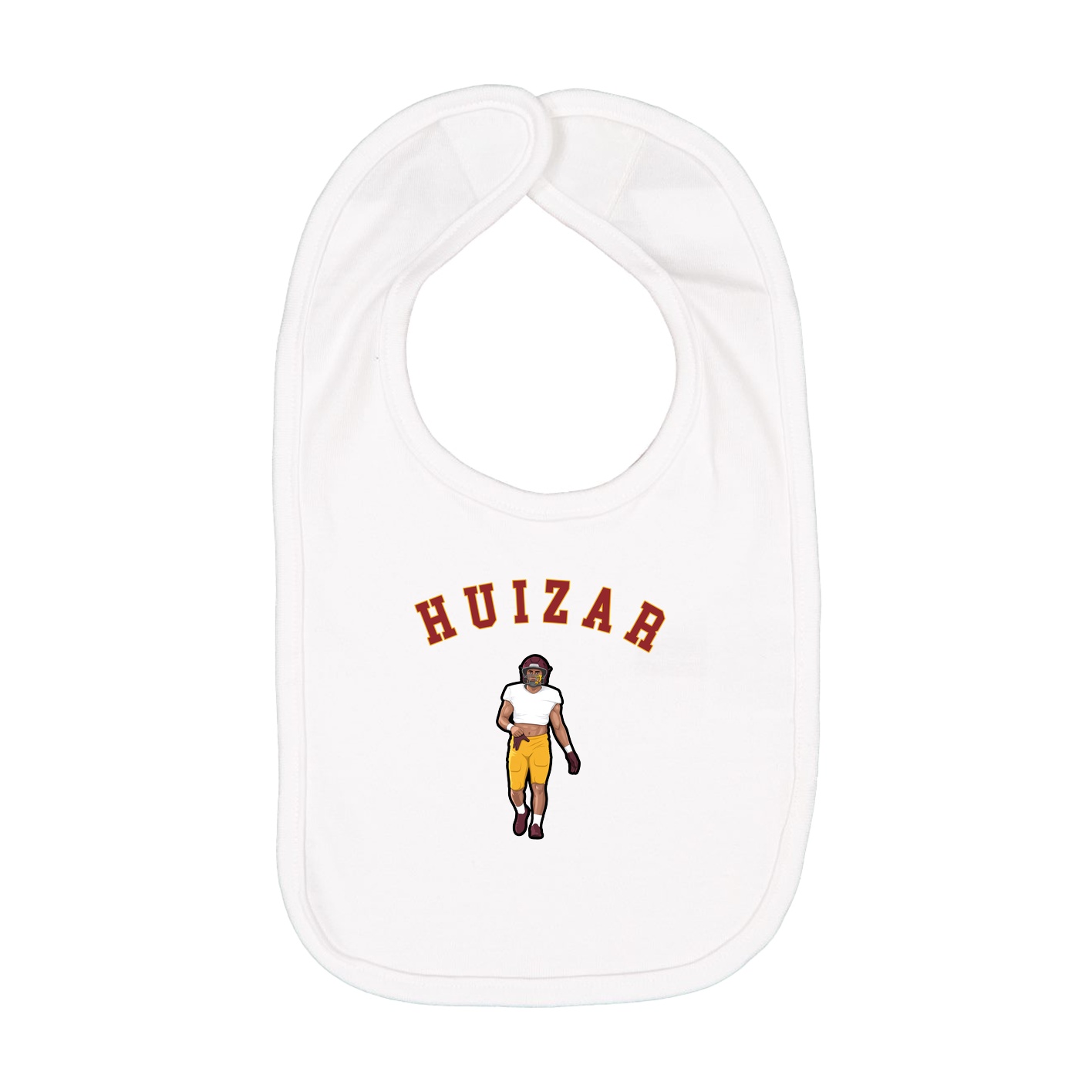 Infant Bib — Shirsey Arch in White