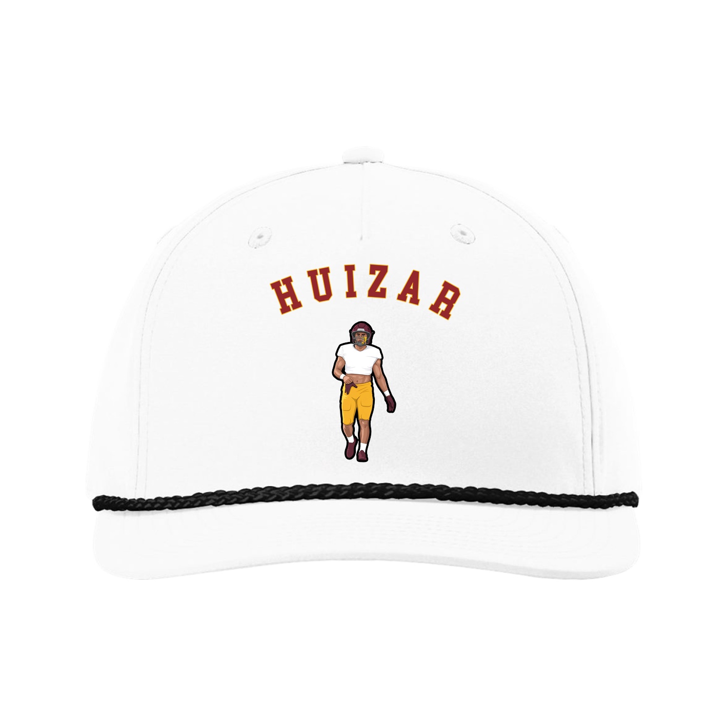 Five-Panel Classic Rope Cap — Shirsey Arch in White