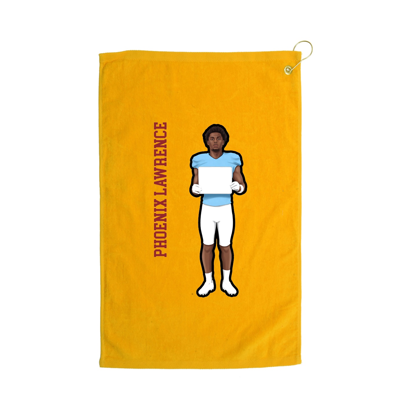 Golf Towel — Name Vertical in Gold