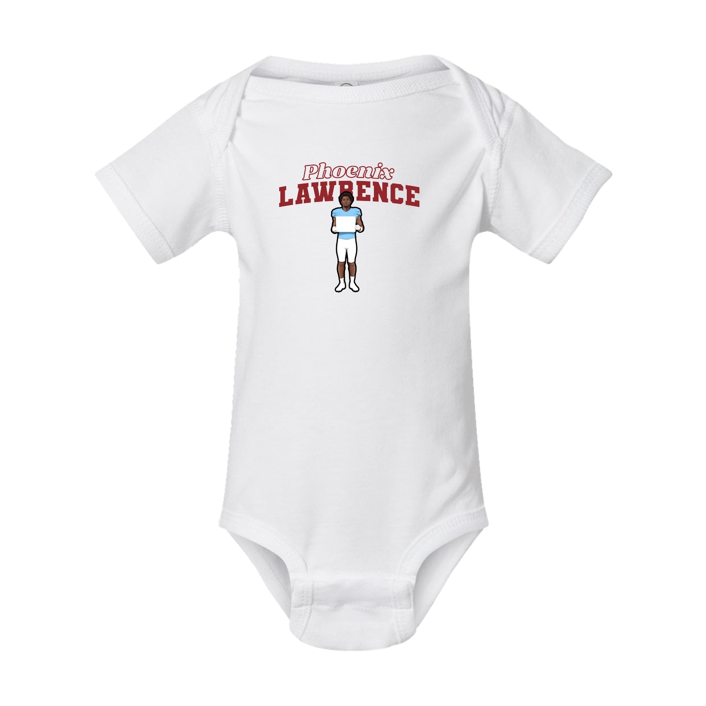 Baby Onesie — Name Arch in White