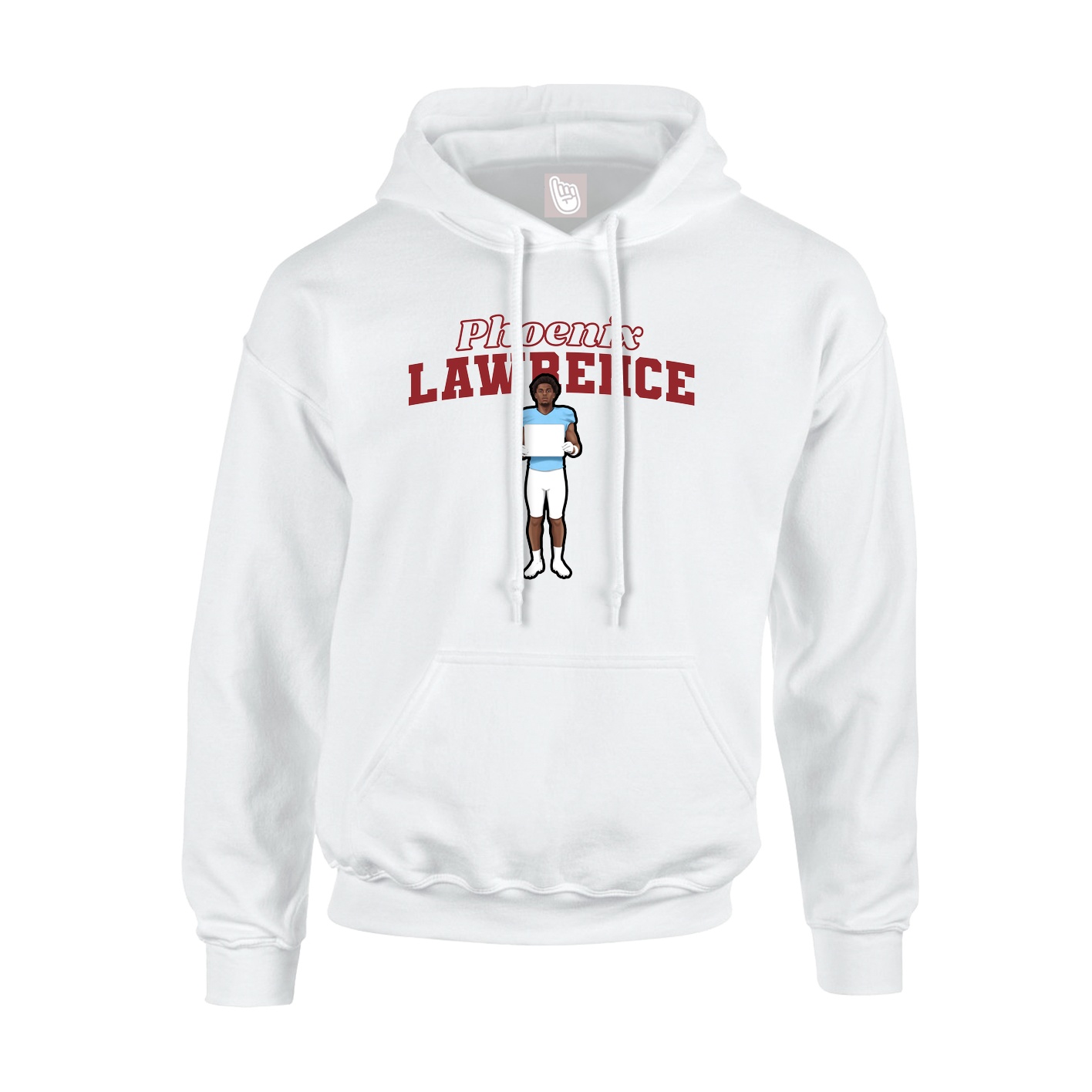 Hoodie — Name Arch in White