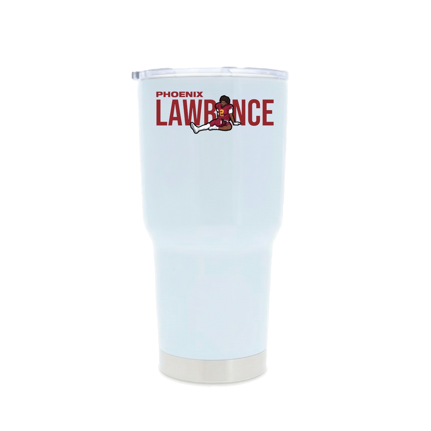 30oz Stainless Steel Tumbler — Player Name in White