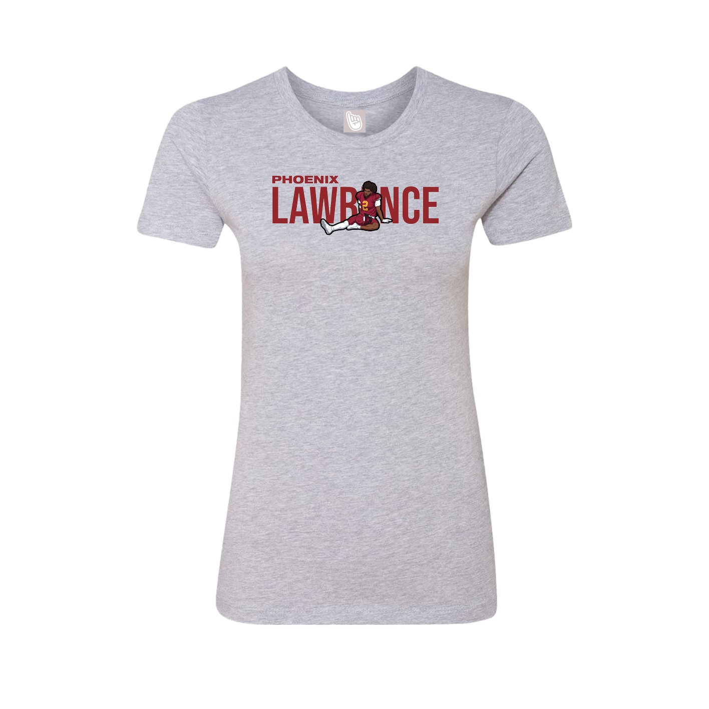 Fitted Women's Tee — Player Name in Grey