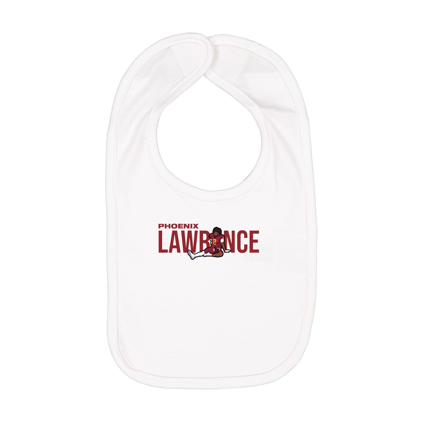 Infant Bib — Player Name in White