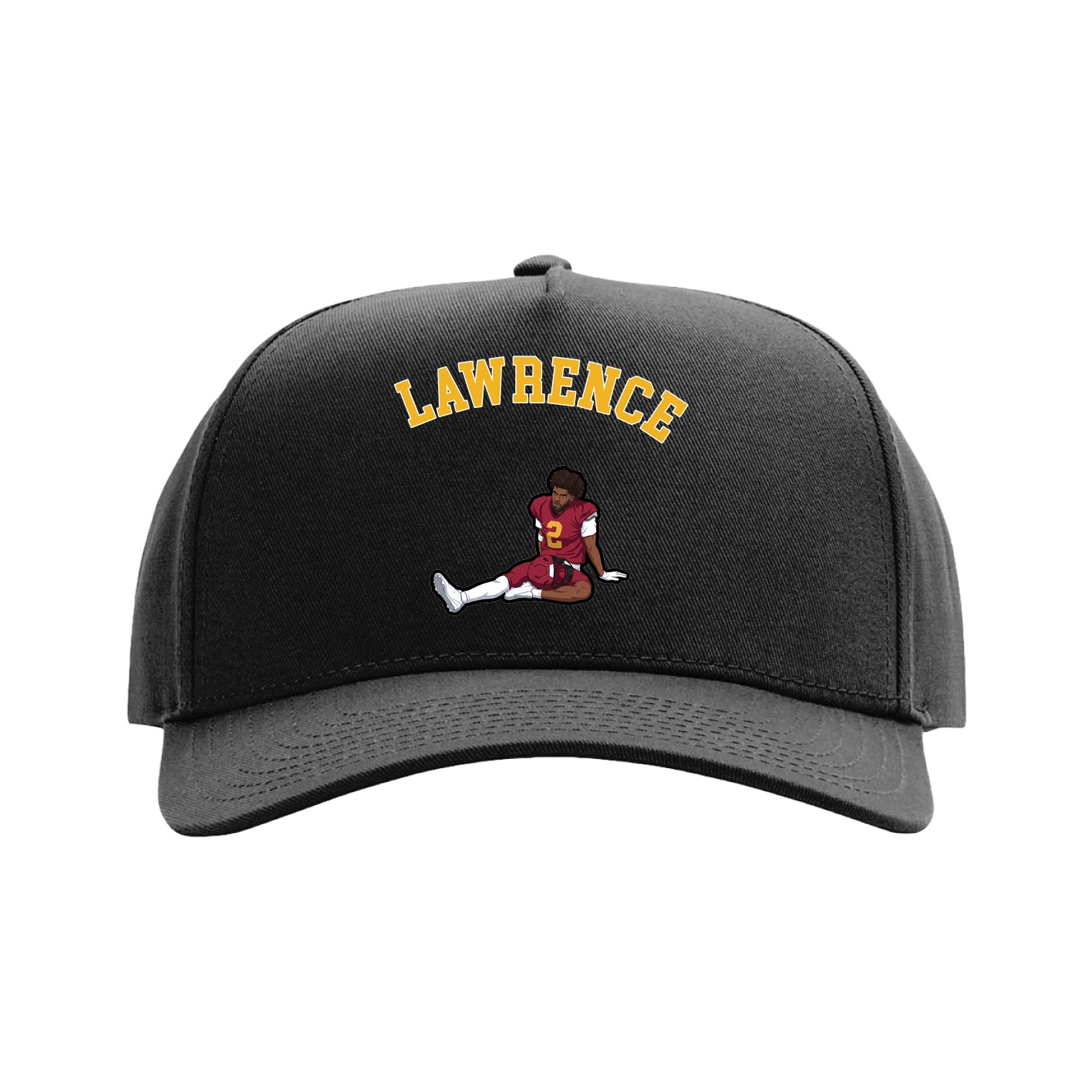 Full Fabric Five-Panel Champ Cap — Shirsey Arch in Black