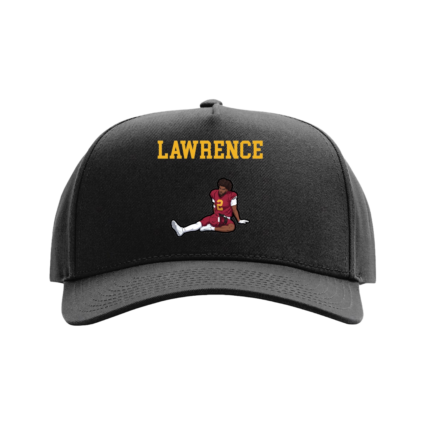 Full Fabric Five-Panel Champ Cap — Shirsey in Black