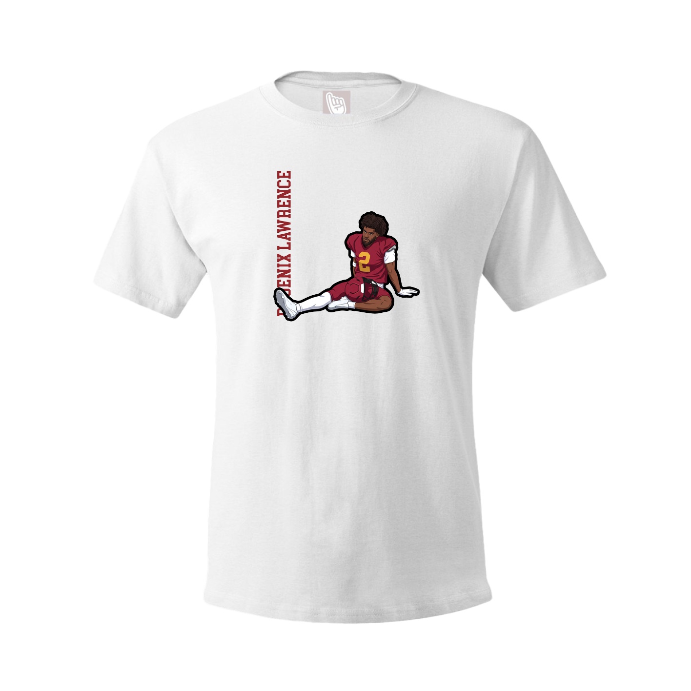 Youth Tee — Name Vertical in White