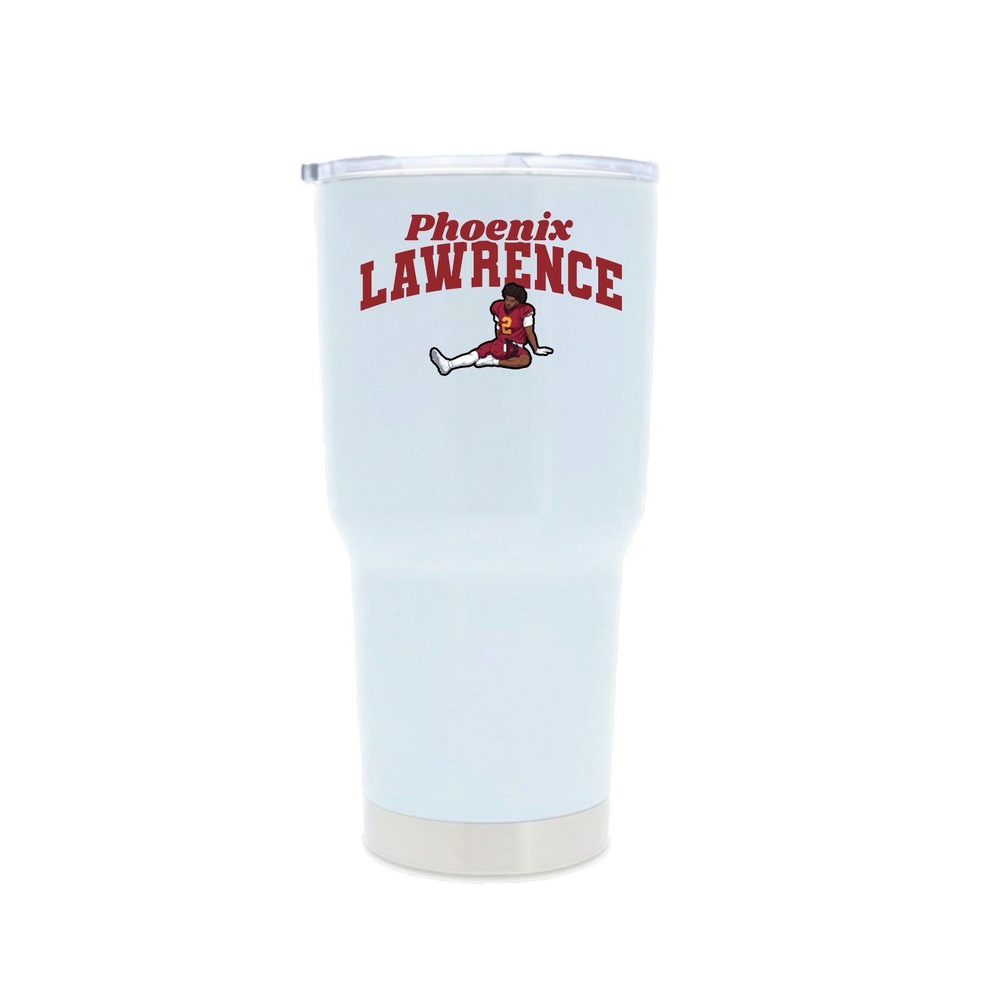 30oz Stainless Steel Tumbler — Signature Arch in White