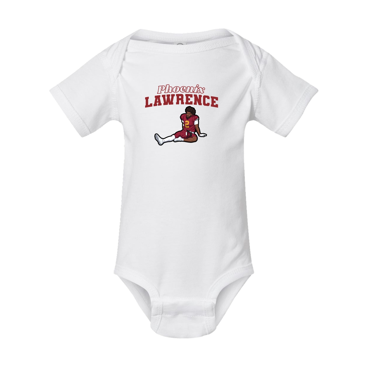 Baby Onesie — Name Arch in White