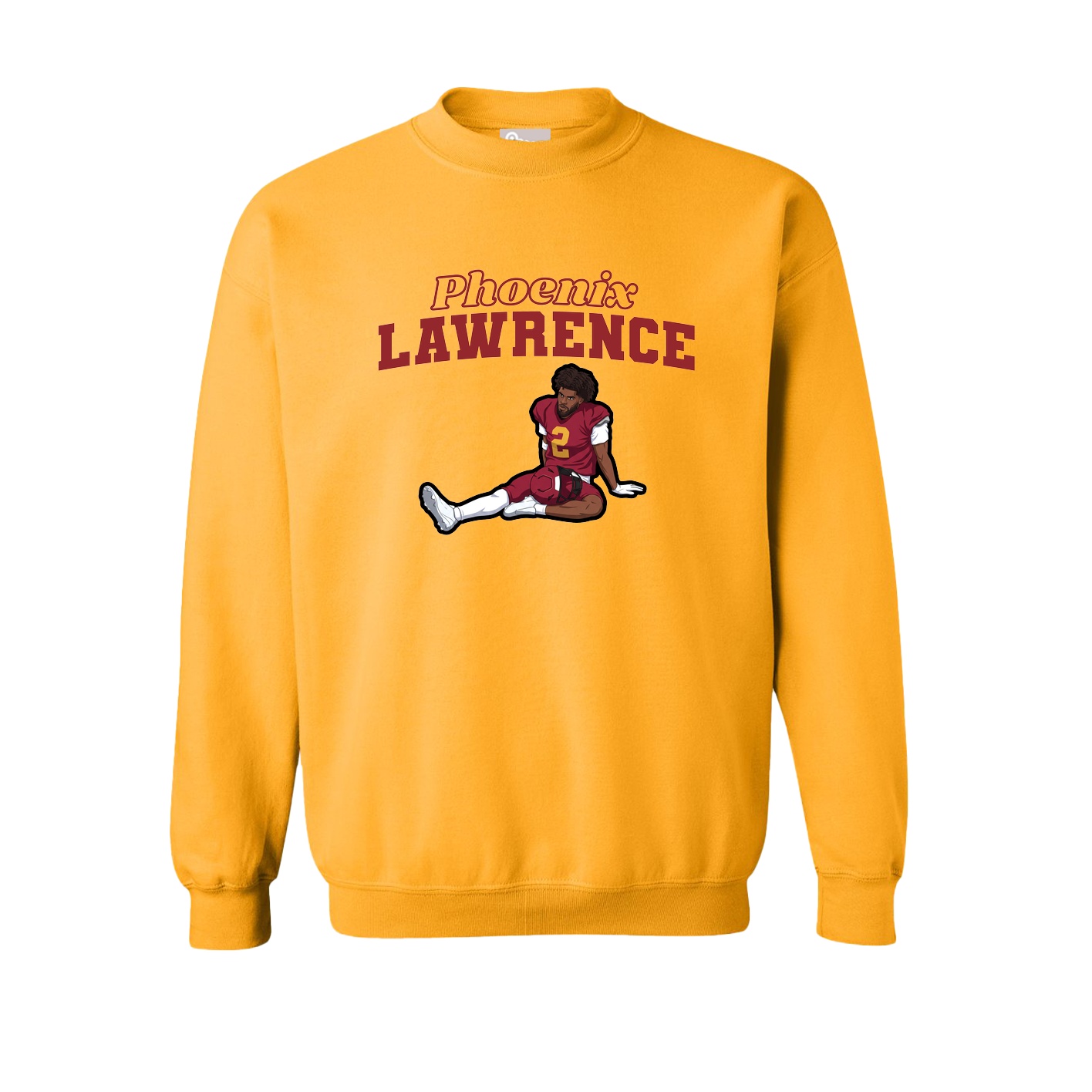 Fleece Crew — Name Arch in Gold