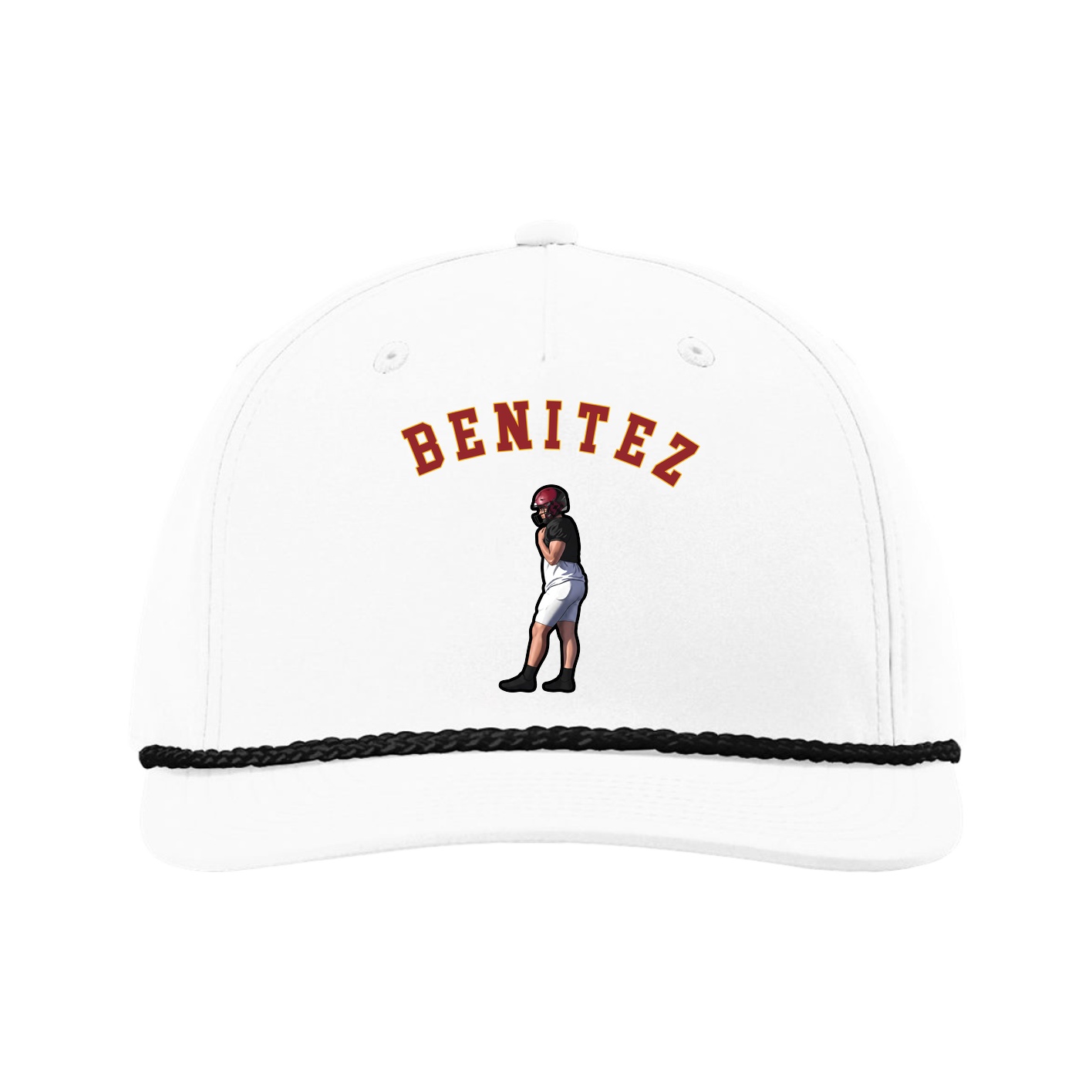Five-Panel Classic Rope Cap — Shirsey Arch in White