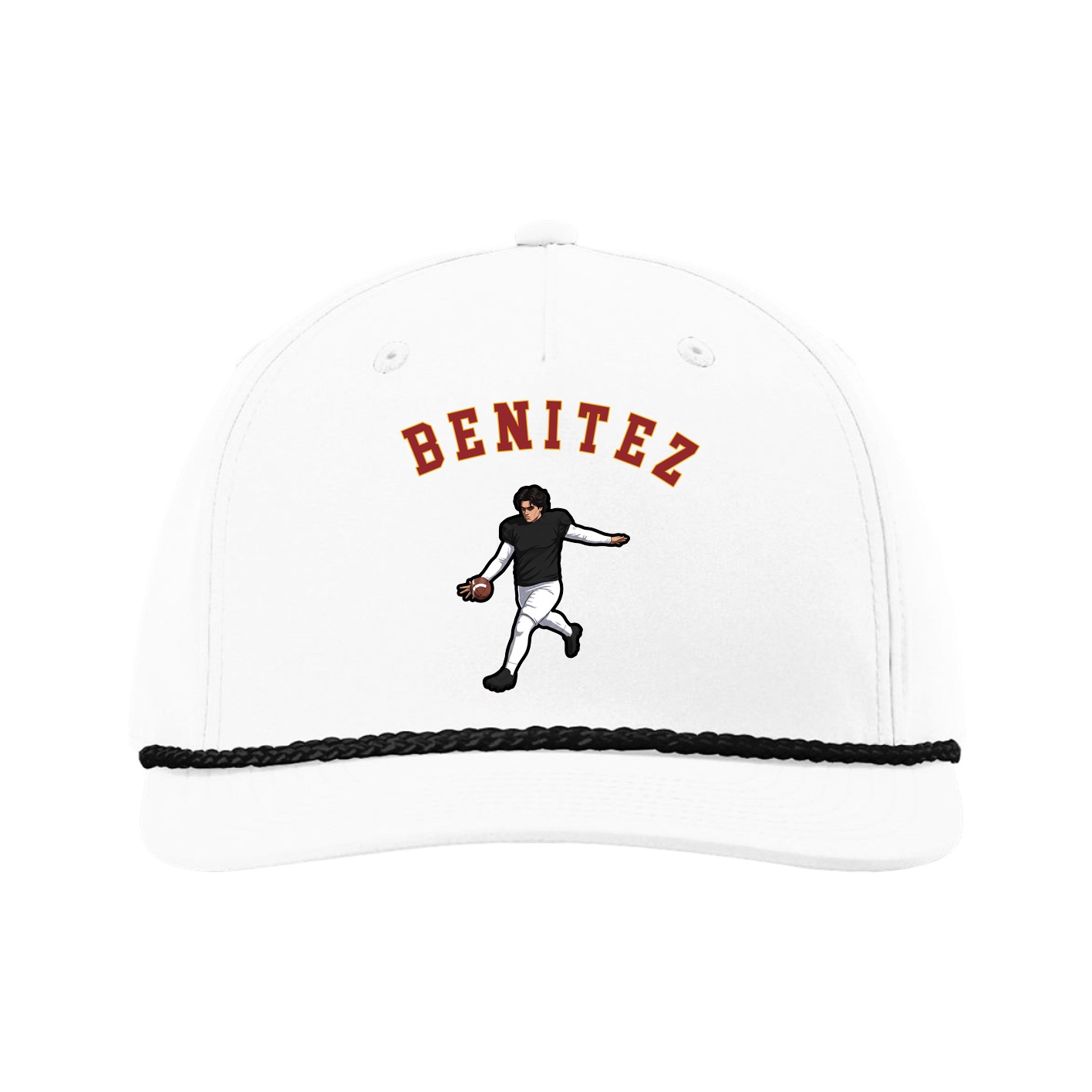 Five-Panel Classic Rope Cap — Shirsey Arch in White