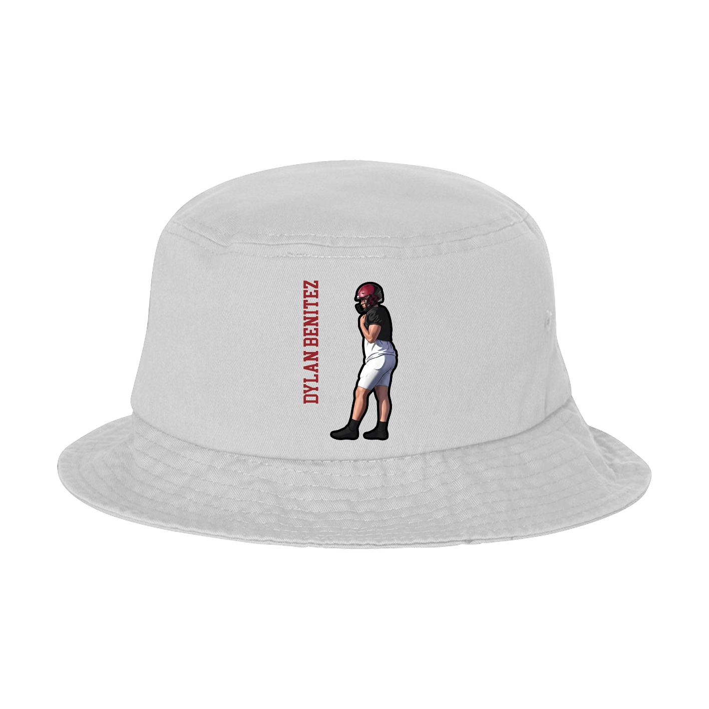 Bucket Cap — Name Vertical in White