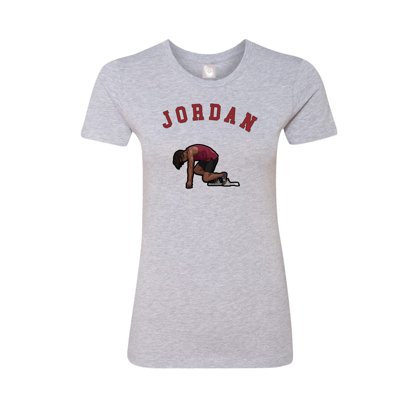 Fitted Women's Tee — Shirsey Arch in Grey