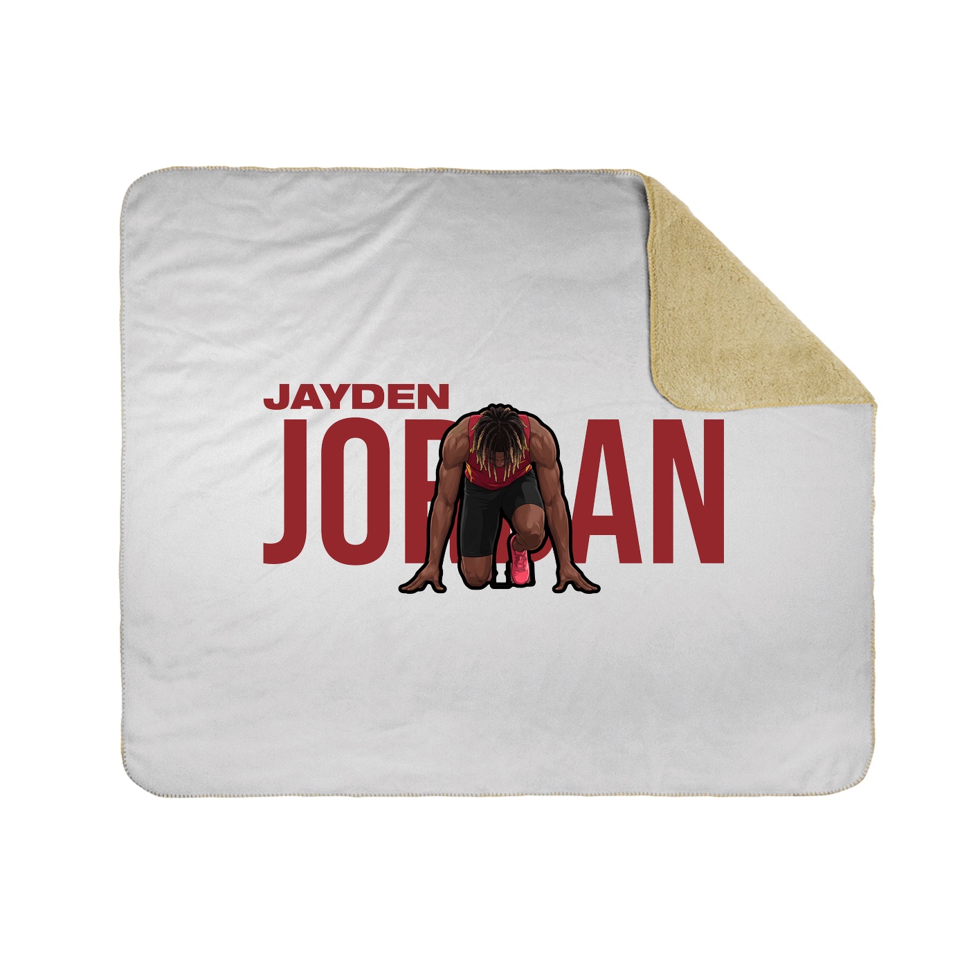Throw Blanket — Player Name in White
