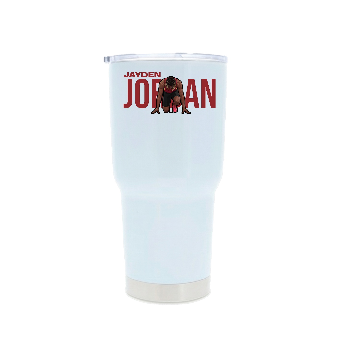 30oz Stainless Steel Tumbler — Player Name in White