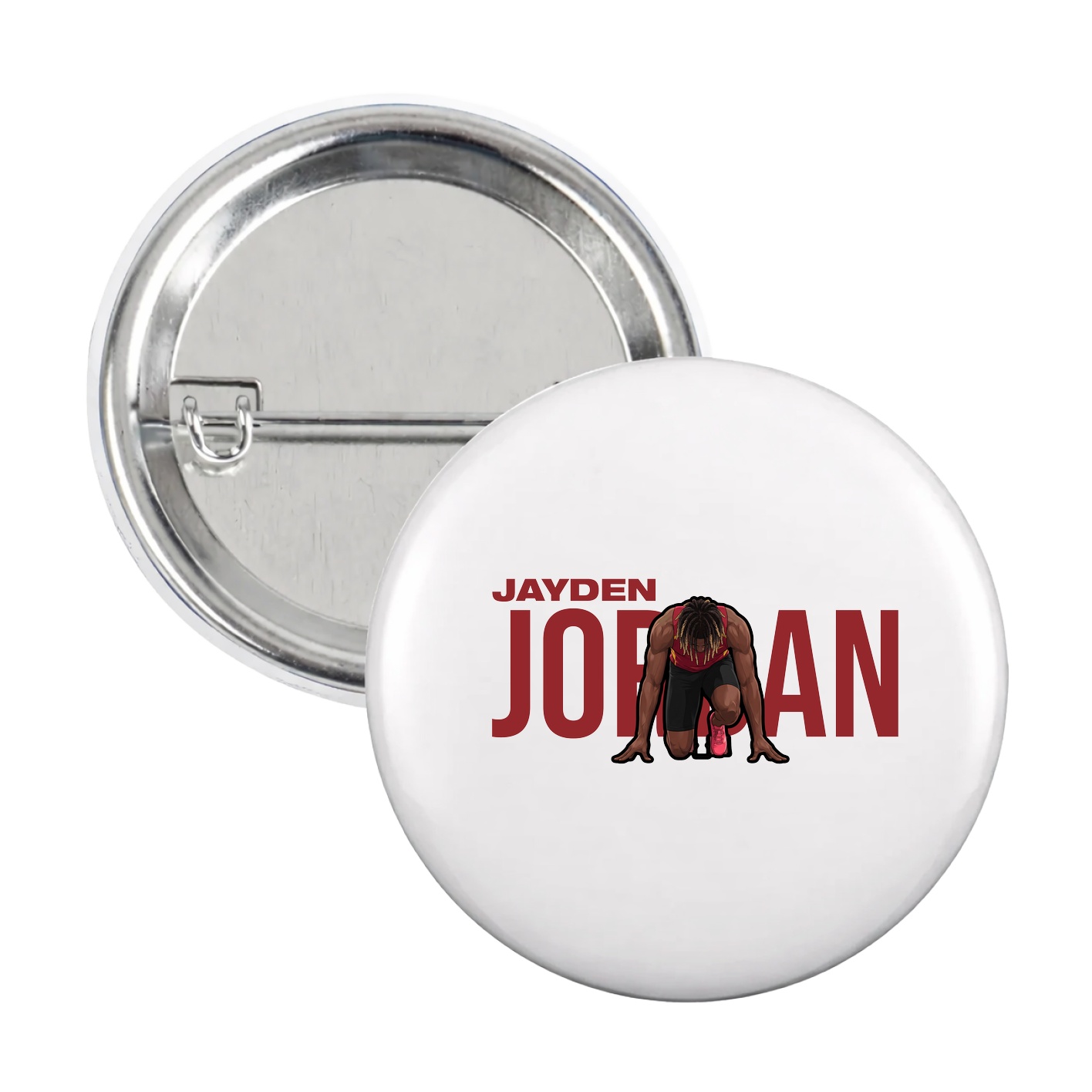 Game Day Button — Player Name in White