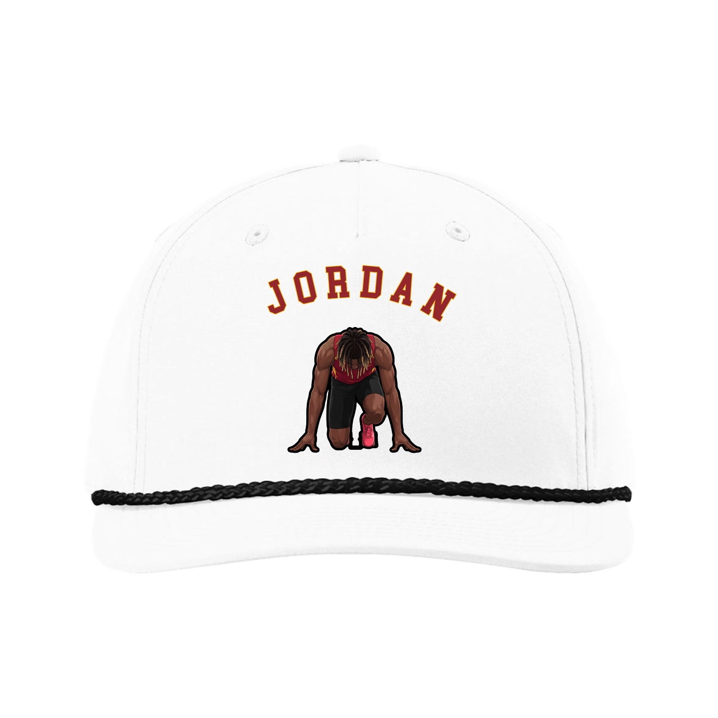 Five-Panel Classic Rope Cap — Shirsey Arch in White