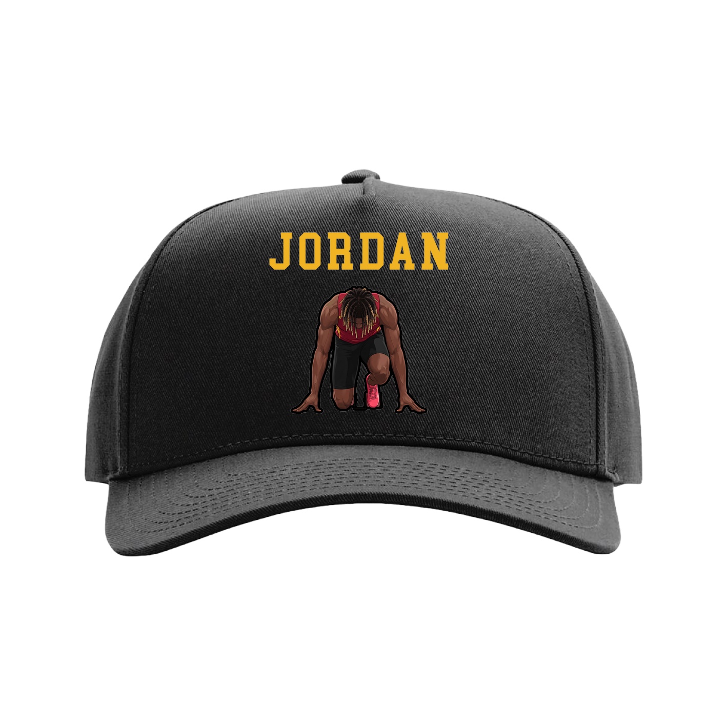 Full Fabric Five-Panel Champ Cap — Shirsey in Black
