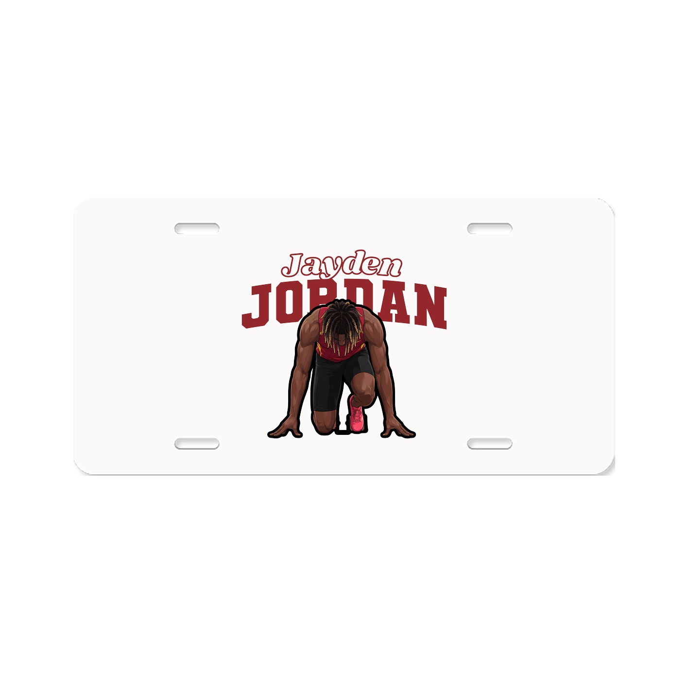 License Plate — Name Arch in Classic