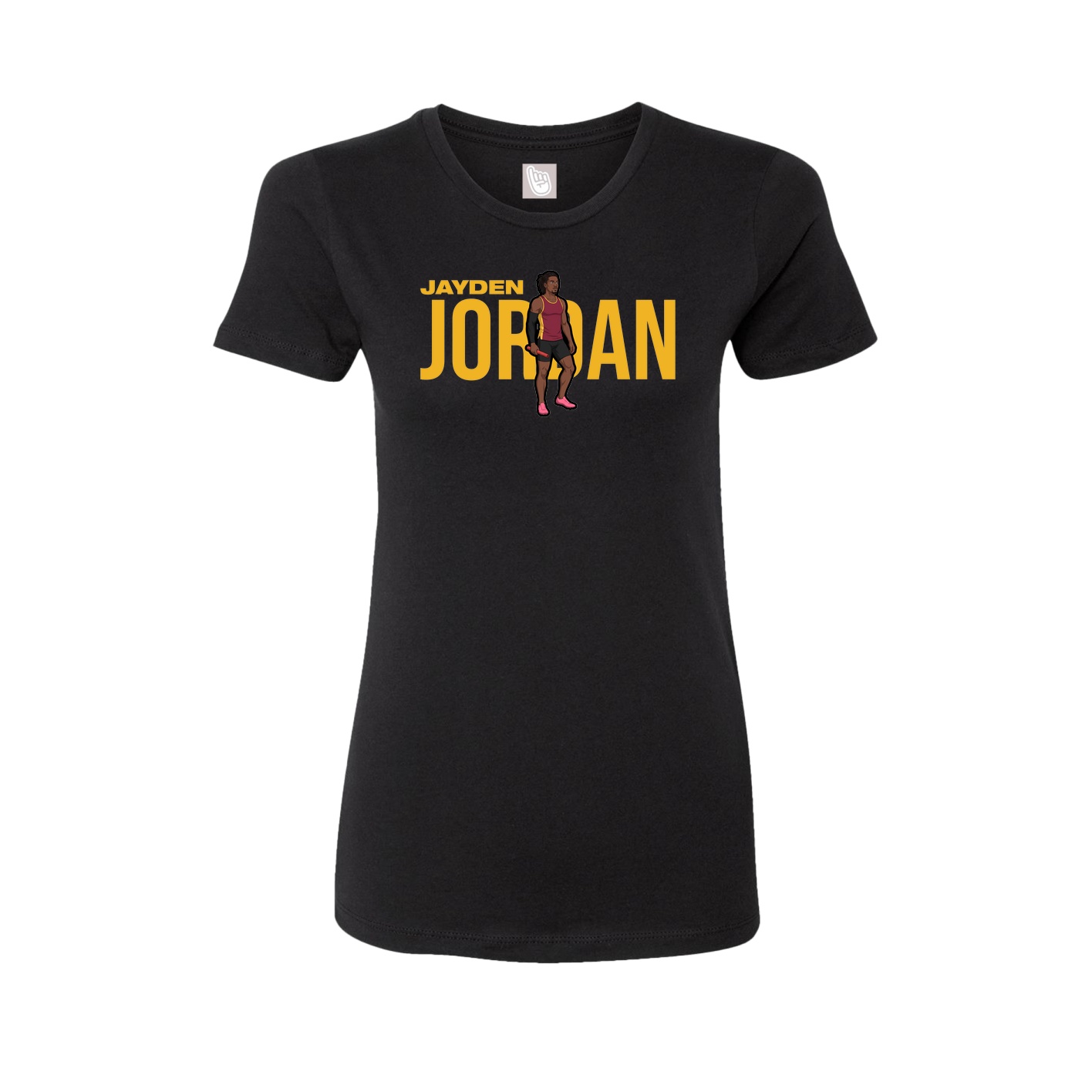 Fitted Women's Tee — Player Name in Black