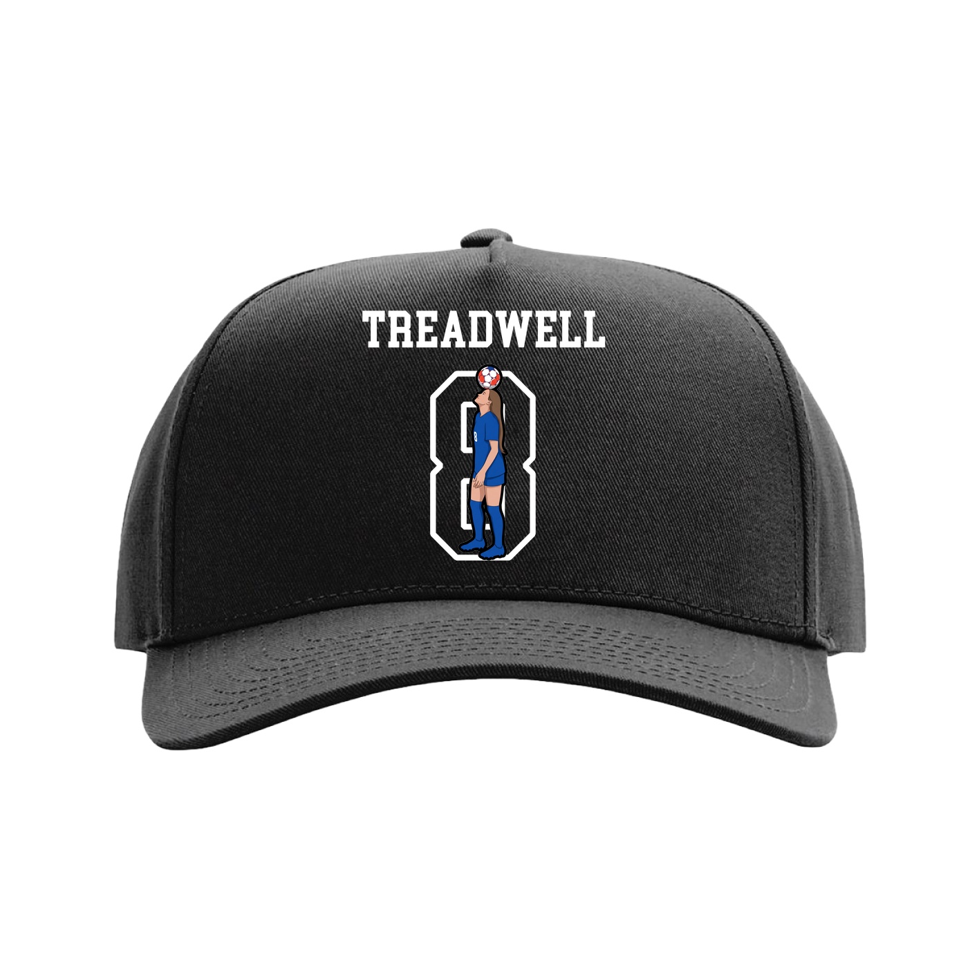 Full Fabric Five-Panel Champ Cap — Shirsey in Black