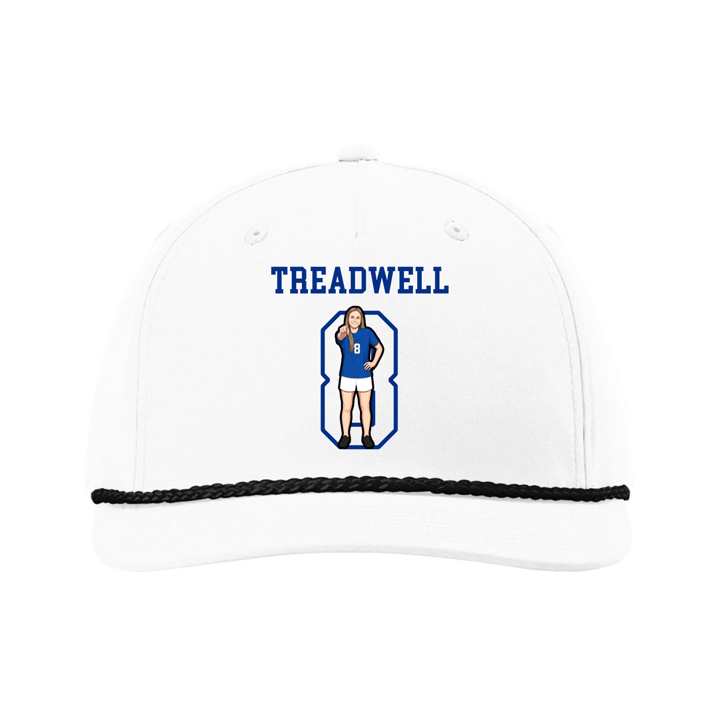 Five-Panel Classic Rope Cap — Shirsey in White