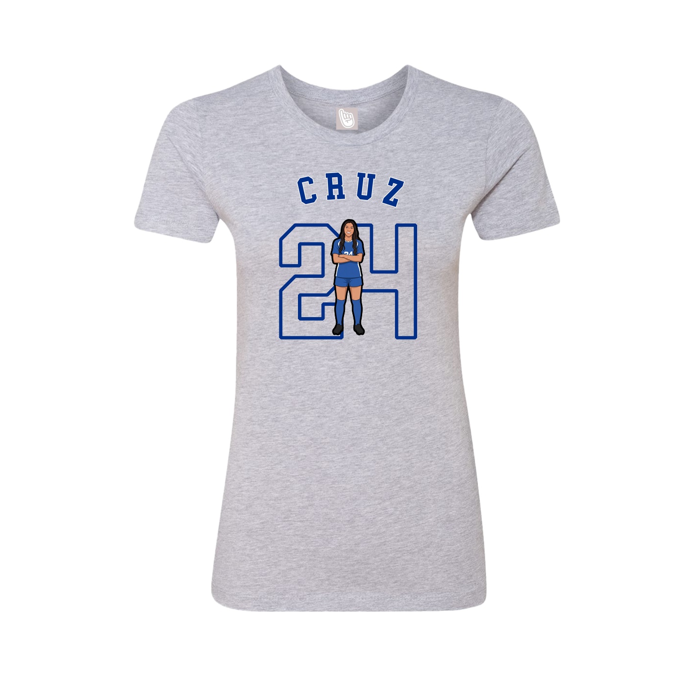 Fitted Women's Tee — Shirsey Arch in Grey