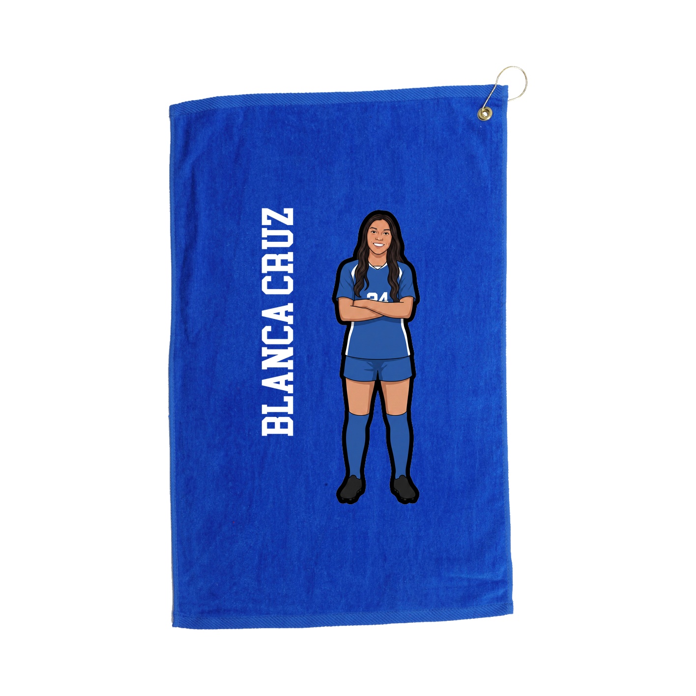 Golf Towel — Name Vertical in Royal