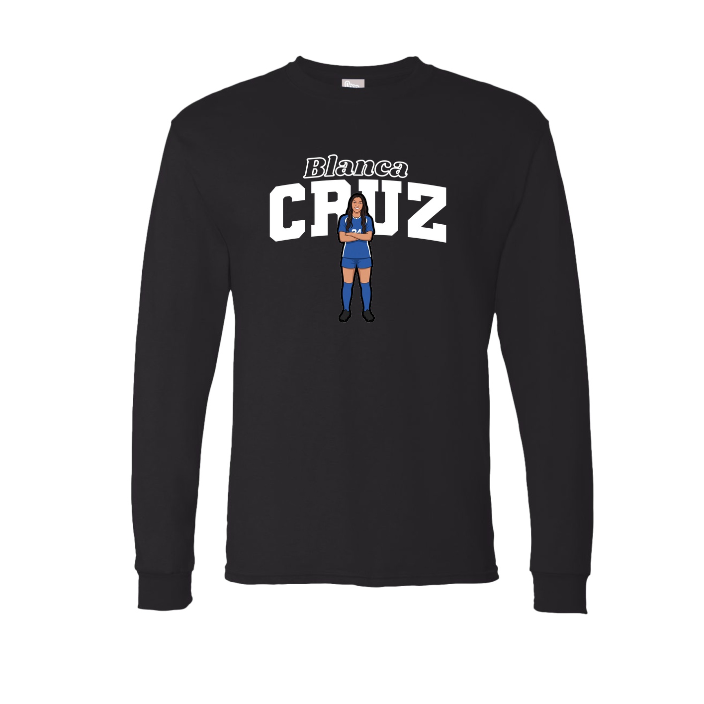 Long Sleeve Tee — Name Arch in Black
