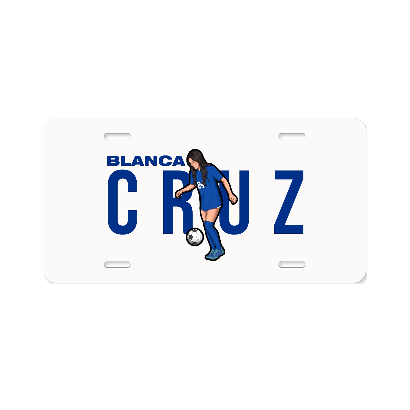 License Plate — Player Name in Classic