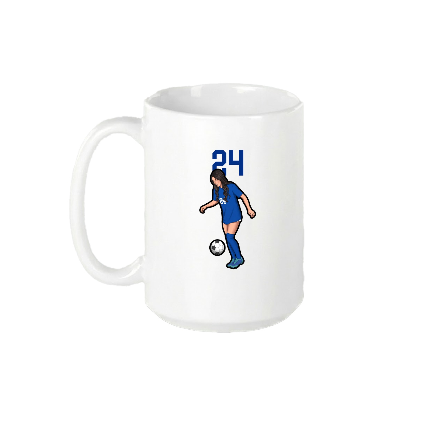 15oz Coffee Mug — Number Top in White