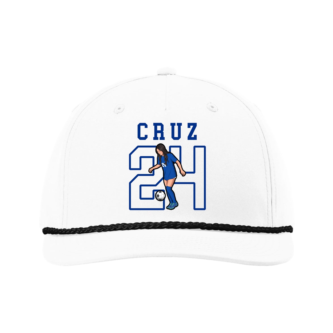 Five-Panel Classic Rope Cap — Shirsey in White