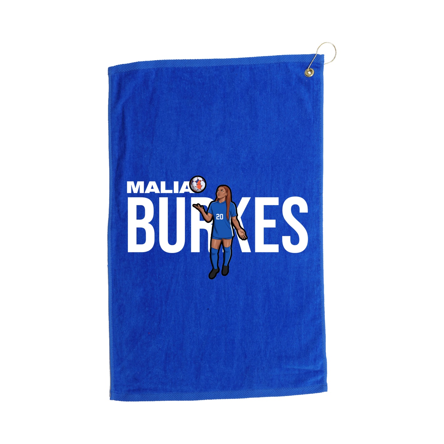 Golf Towel — Player Name in Royal