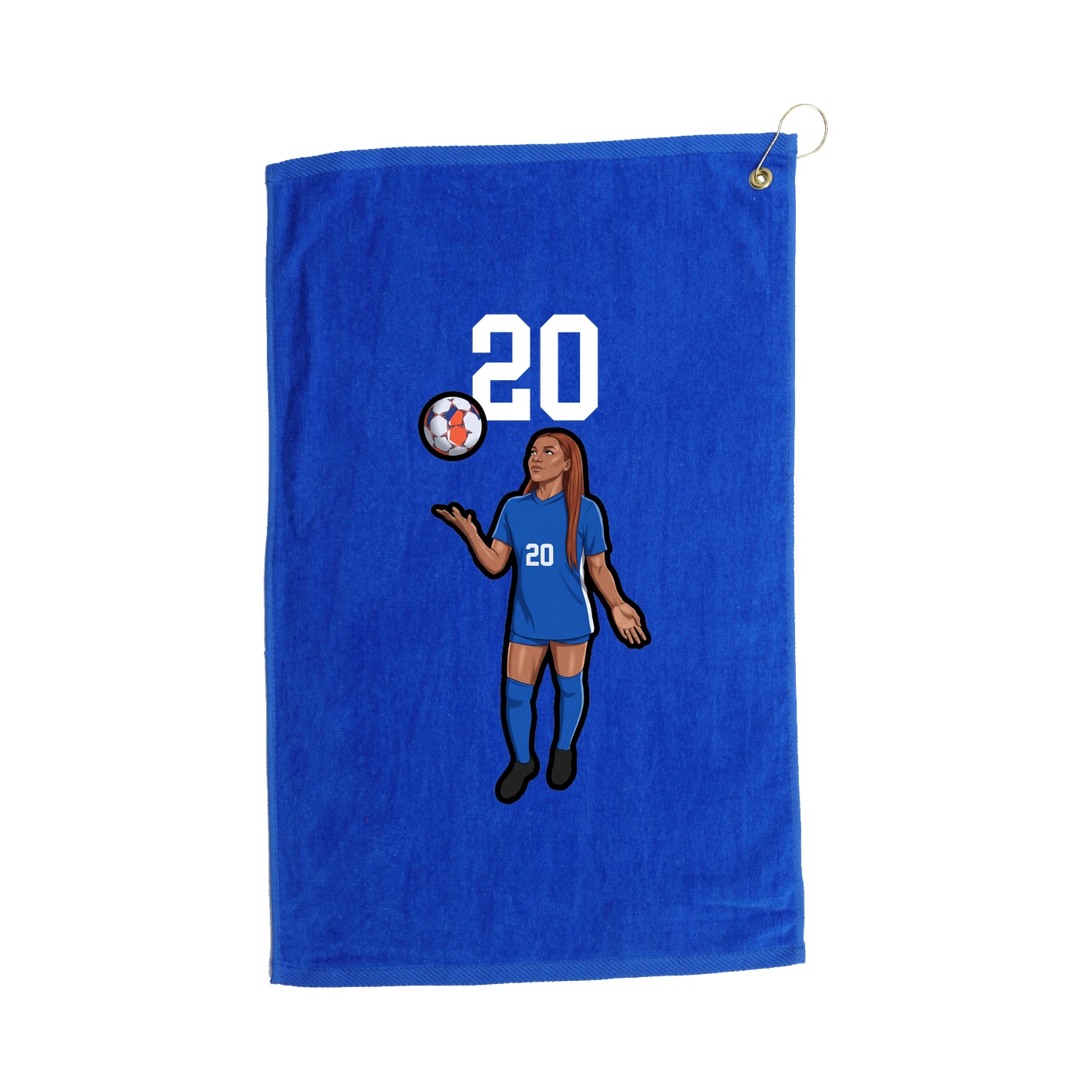 Golf Towel — Number Top in Royal
