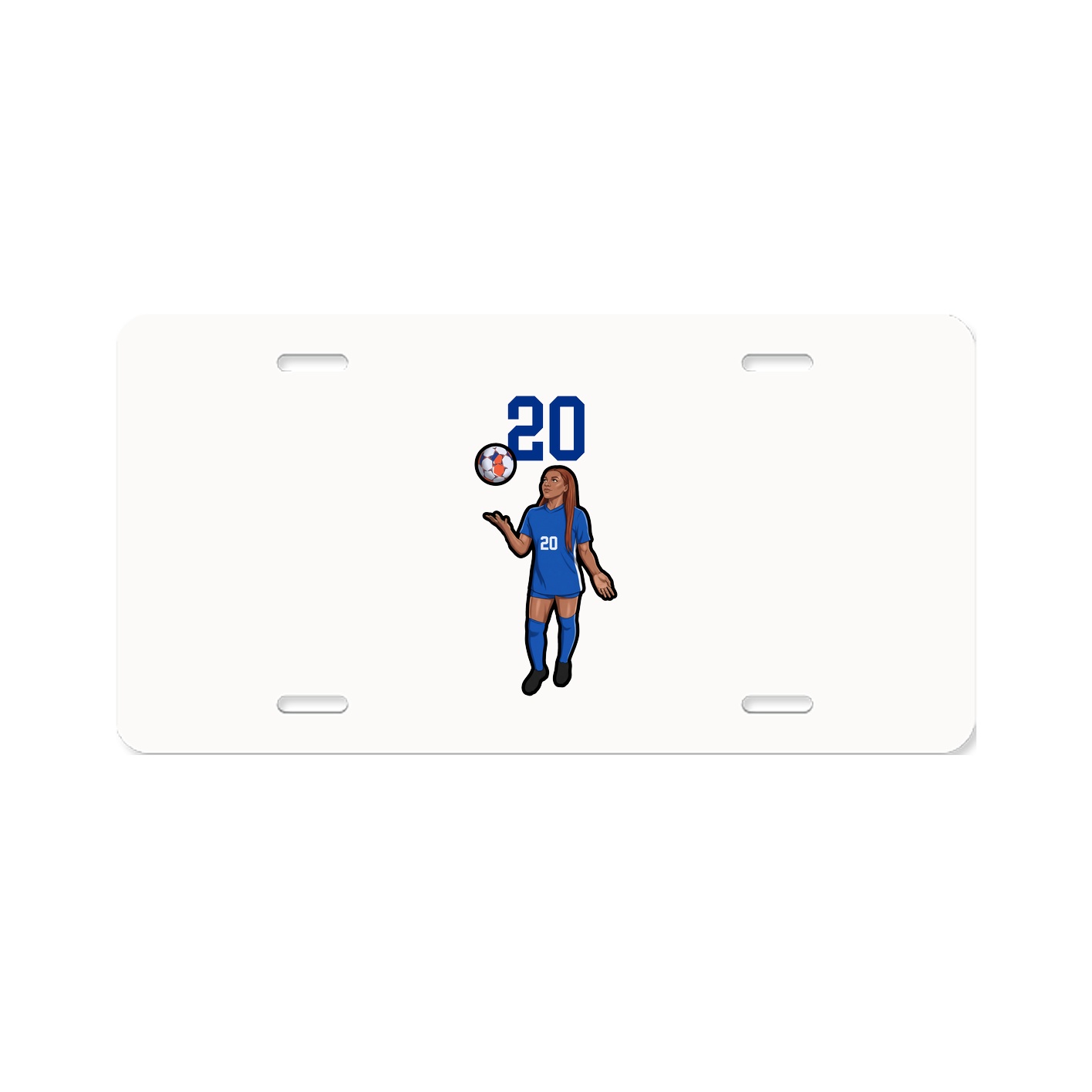 License Plate — Number Top in Classic