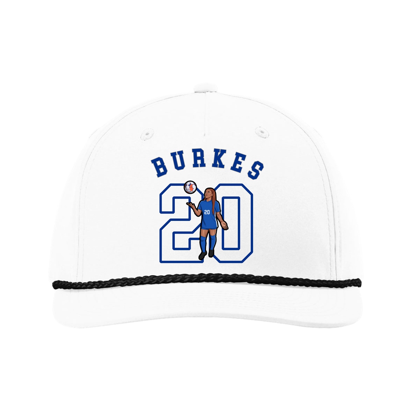 Five-Panel Classic Rope Cap — Shirsey Arch in White