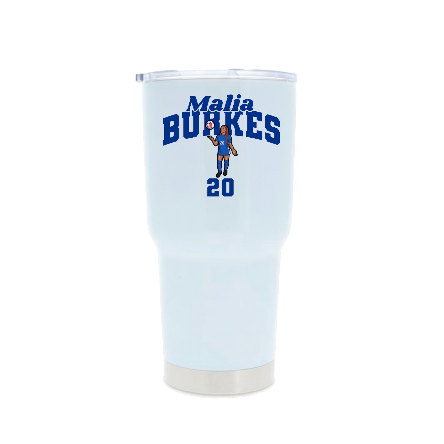30oz Stainless Steel Tumbler — Signature Arch in White