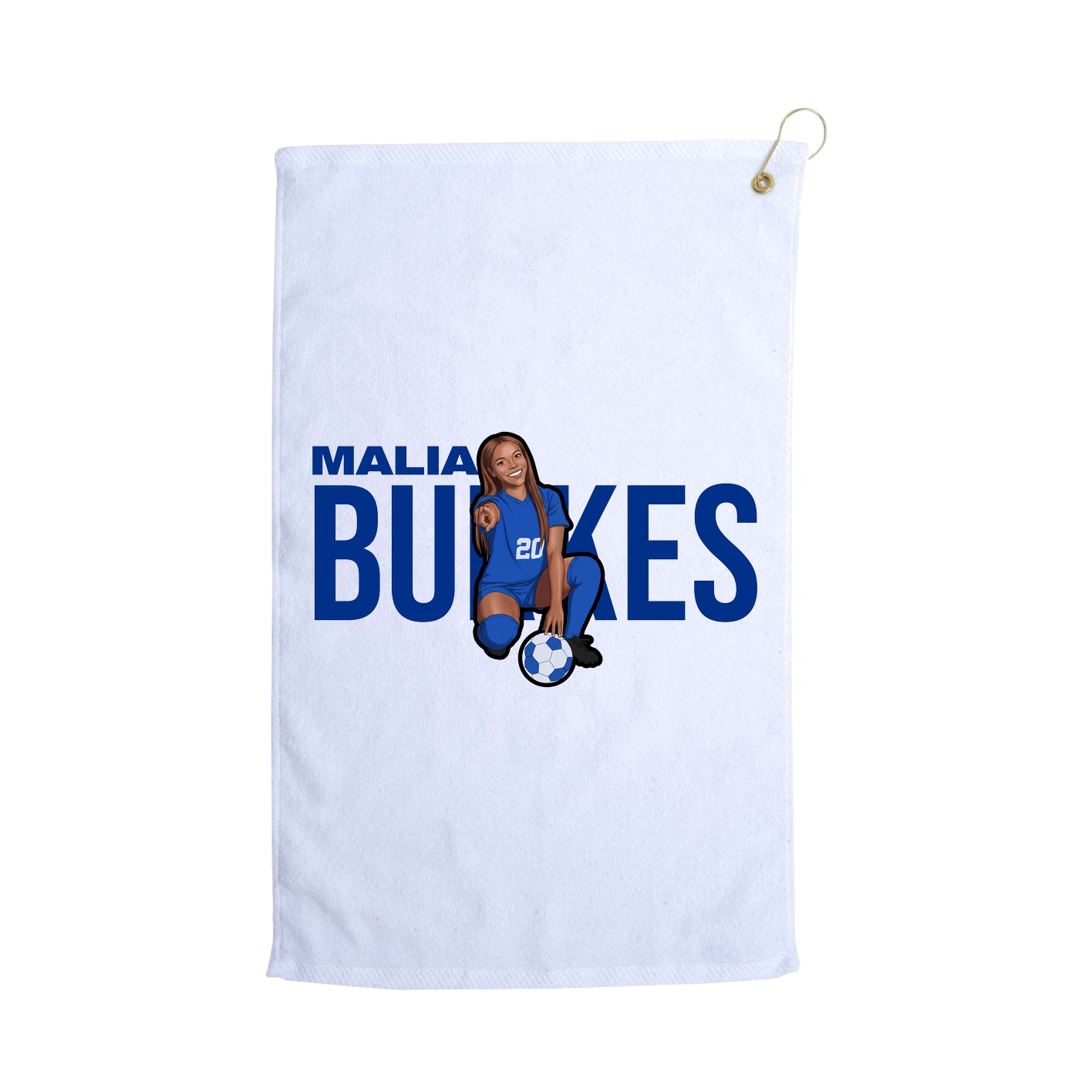 Golf Towel — Player Name in White