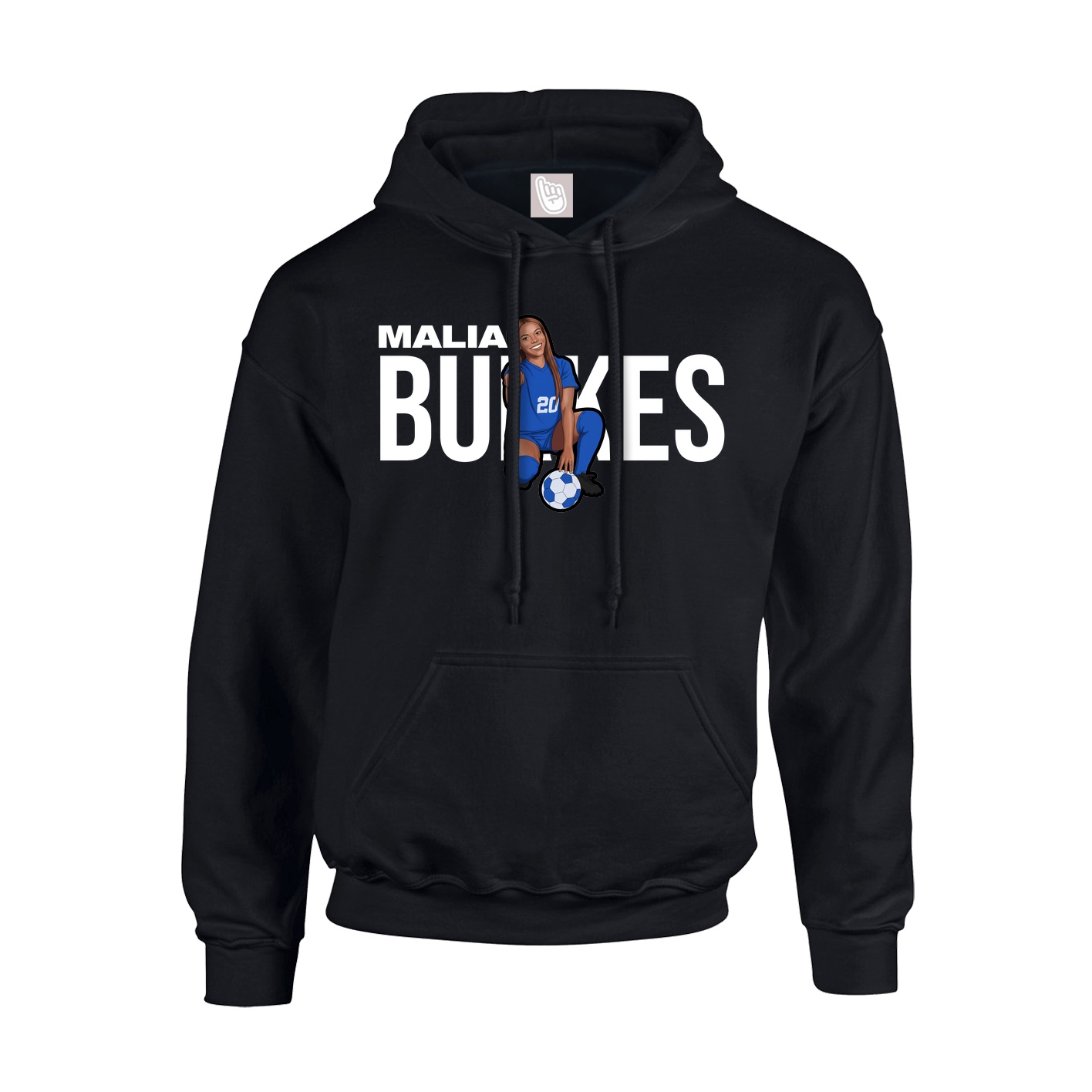 Youth Hoodie — Player Name in Black