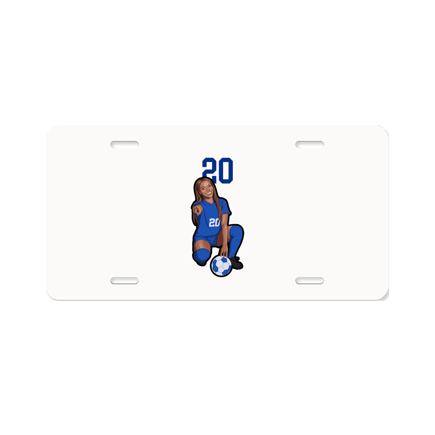 License Plate — Number Top in Classic