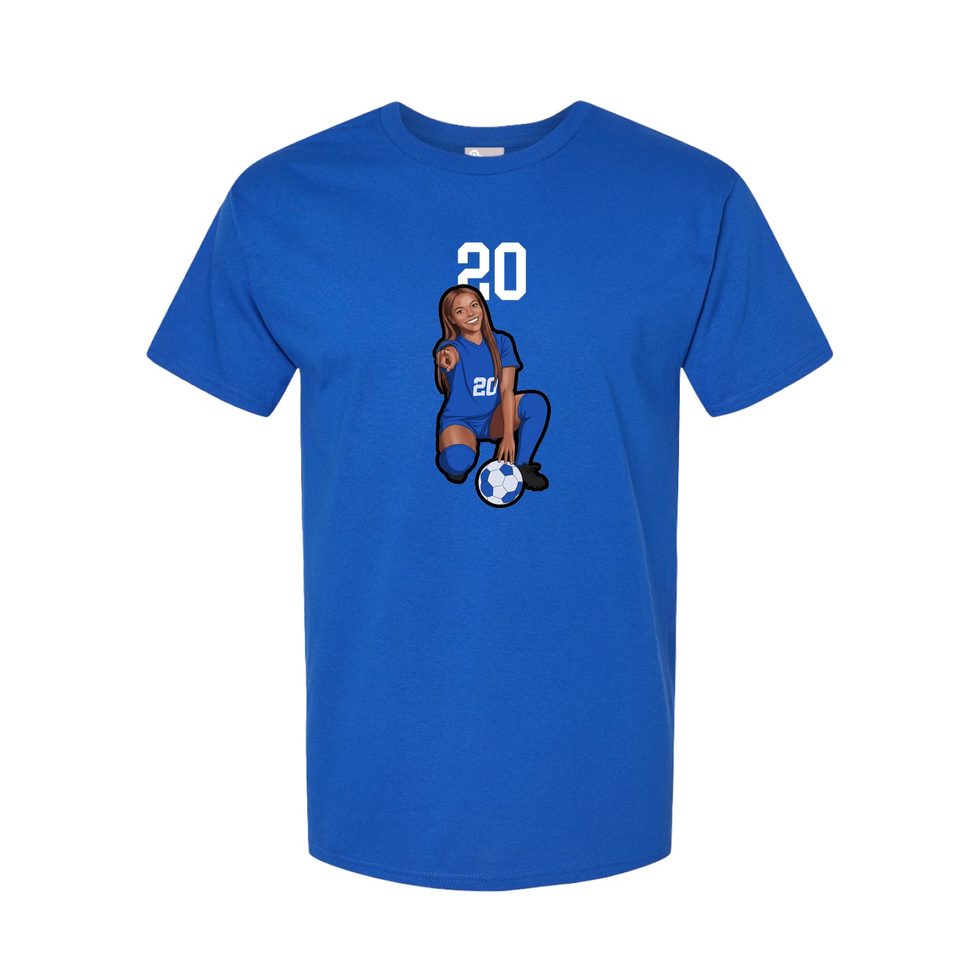 Youth Tee — Number Top in Royal