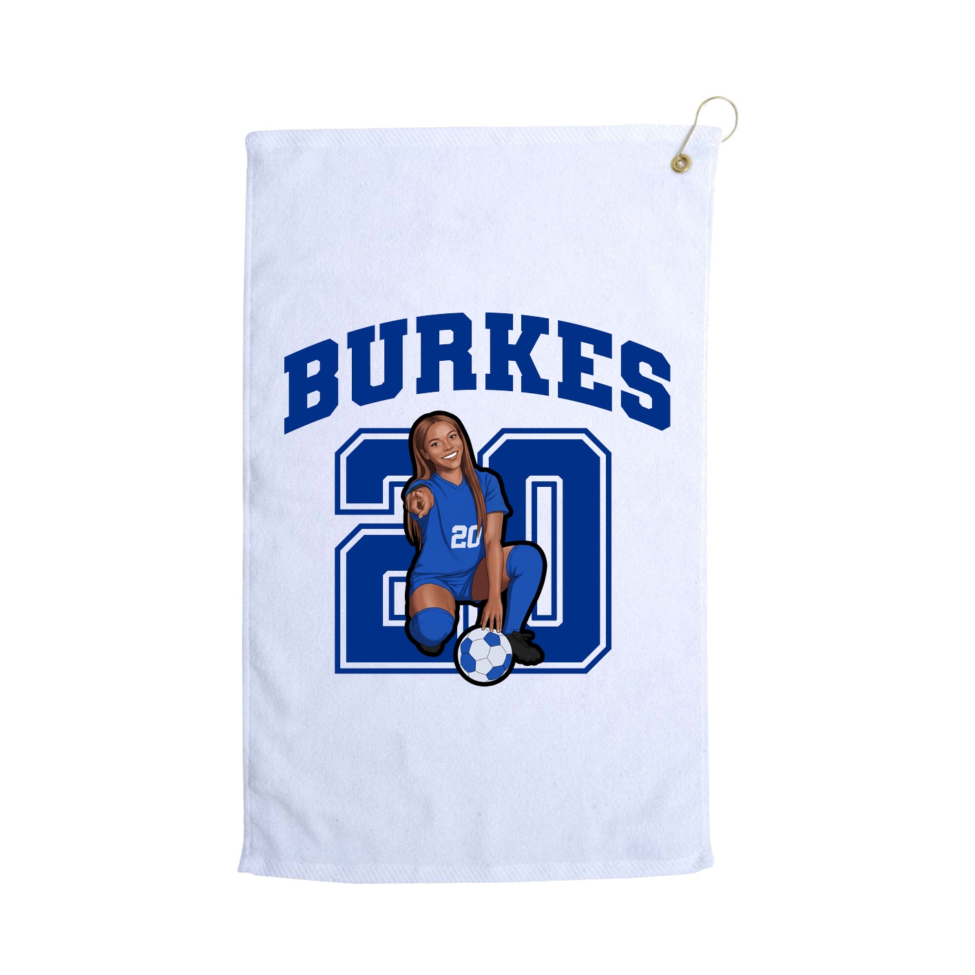 Golf Towel — Number in White